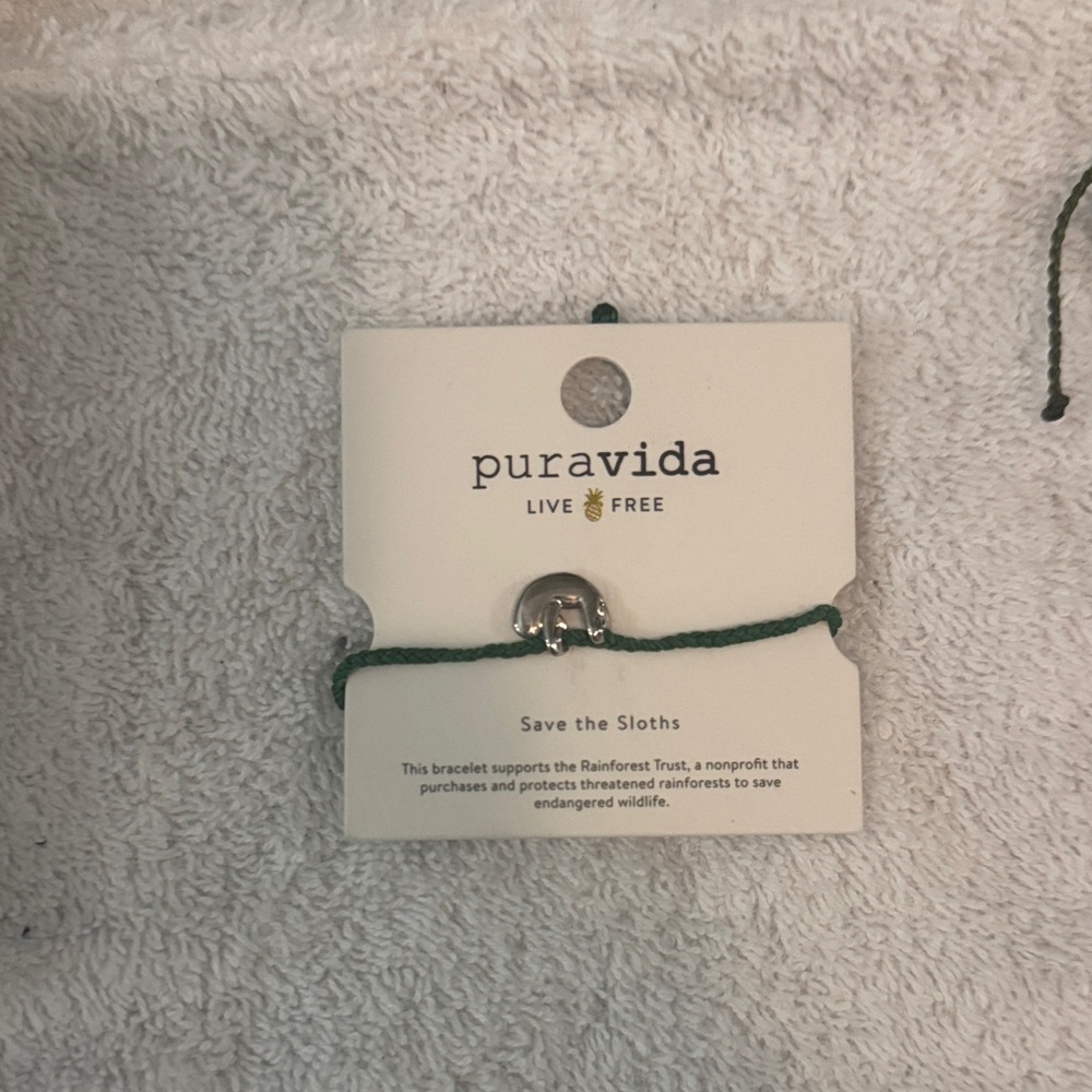 Pura Vida Forest Green Bracelet with Silver Bead